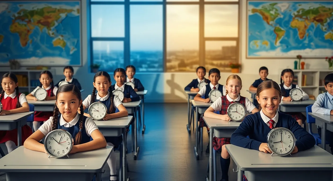 Les différences de temps en classe à travers le monde
